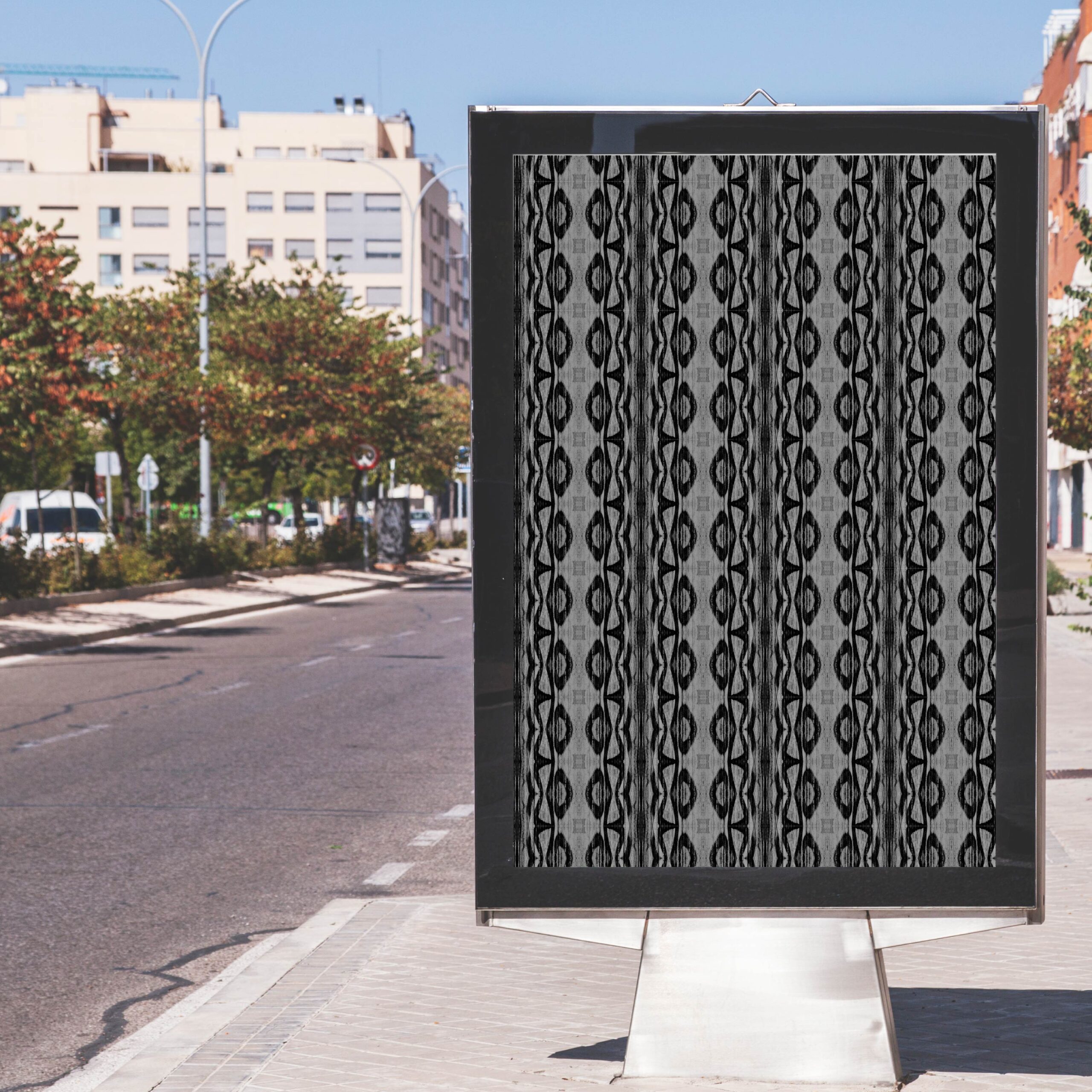 Grainy, Greyscale Wallpaper | Vertical Pattern | Charcoal and Steel Grey | Chippinghouse Road No2 - Image 3
