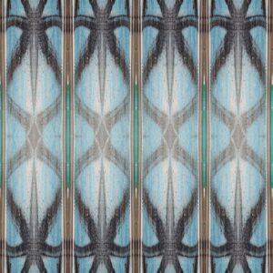 Coffee and Pastel Brown, Teal, Misty Grey and Black Wallpaper | Vertical Stripe and Curve Pattern | Staveley Road
