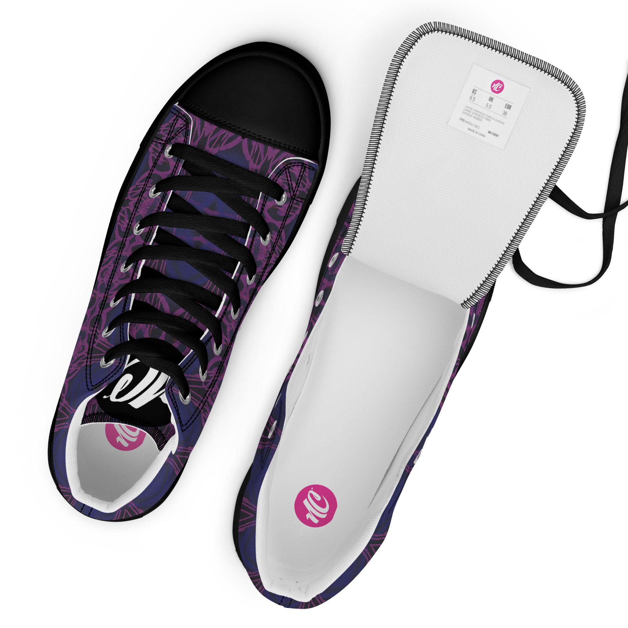Electric Box Men’s high top canvas shoes - Image 7