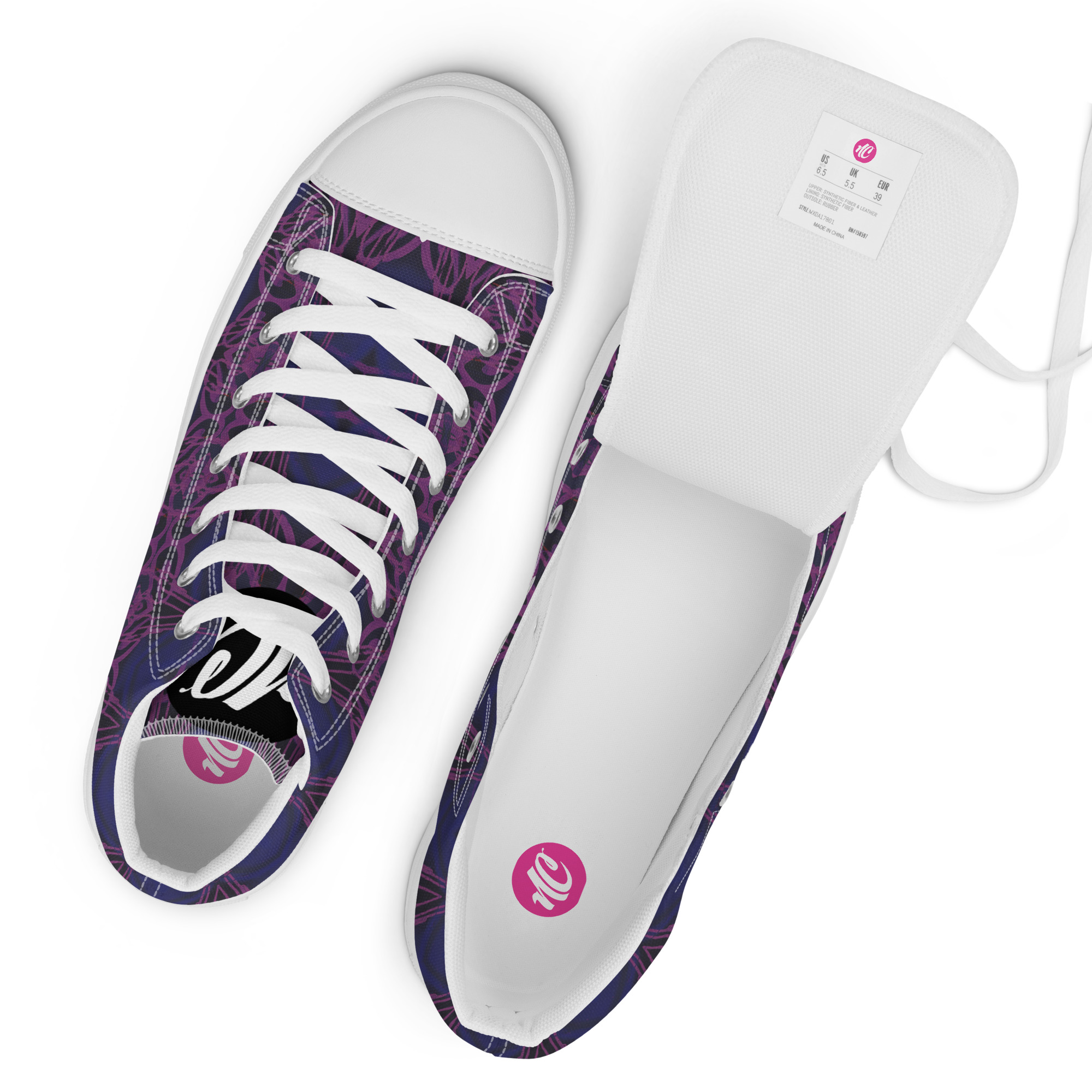 Electric Box Men’s high top canvas shoes - Image 6