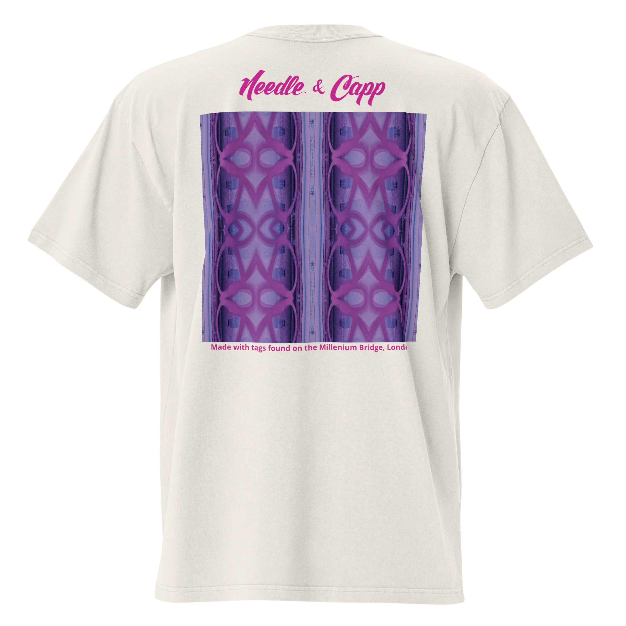 Millennium Bridge Faded Bone Oversized faded t-shirt - Image 5