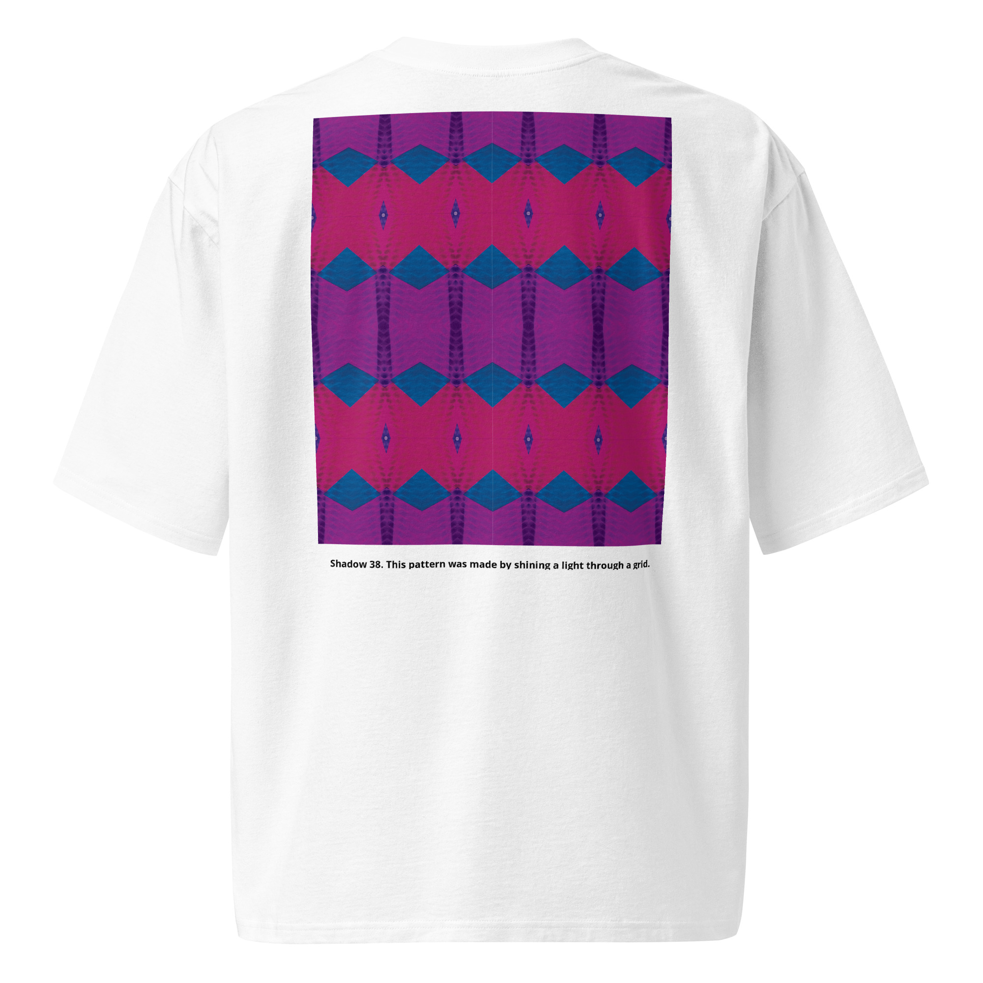 Shadow 38 Large Back Printed White Oversized Heavyweight T-shirt - Image 4