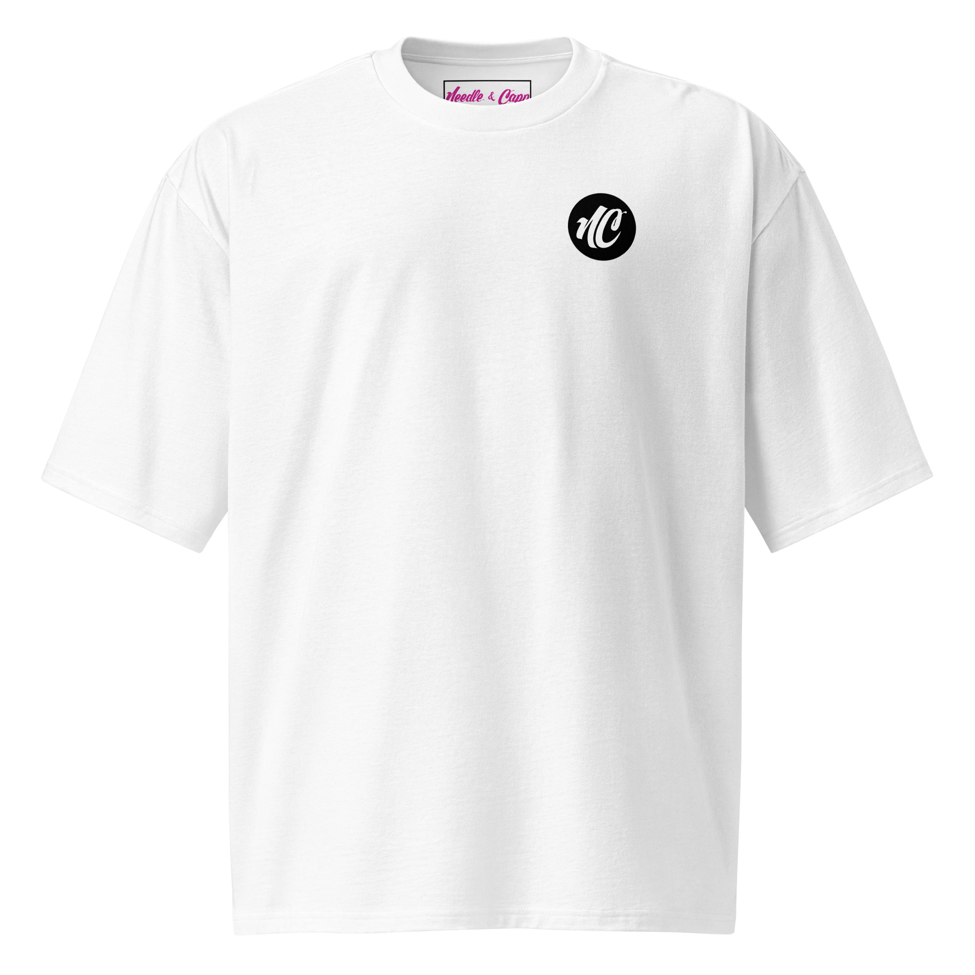 Shadow 38 Large Back Printed White Oversized Heavyweight T-shirt