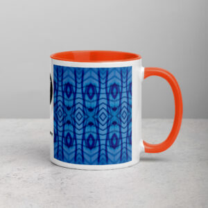 Stonewash Spray Mug with Orange Inside