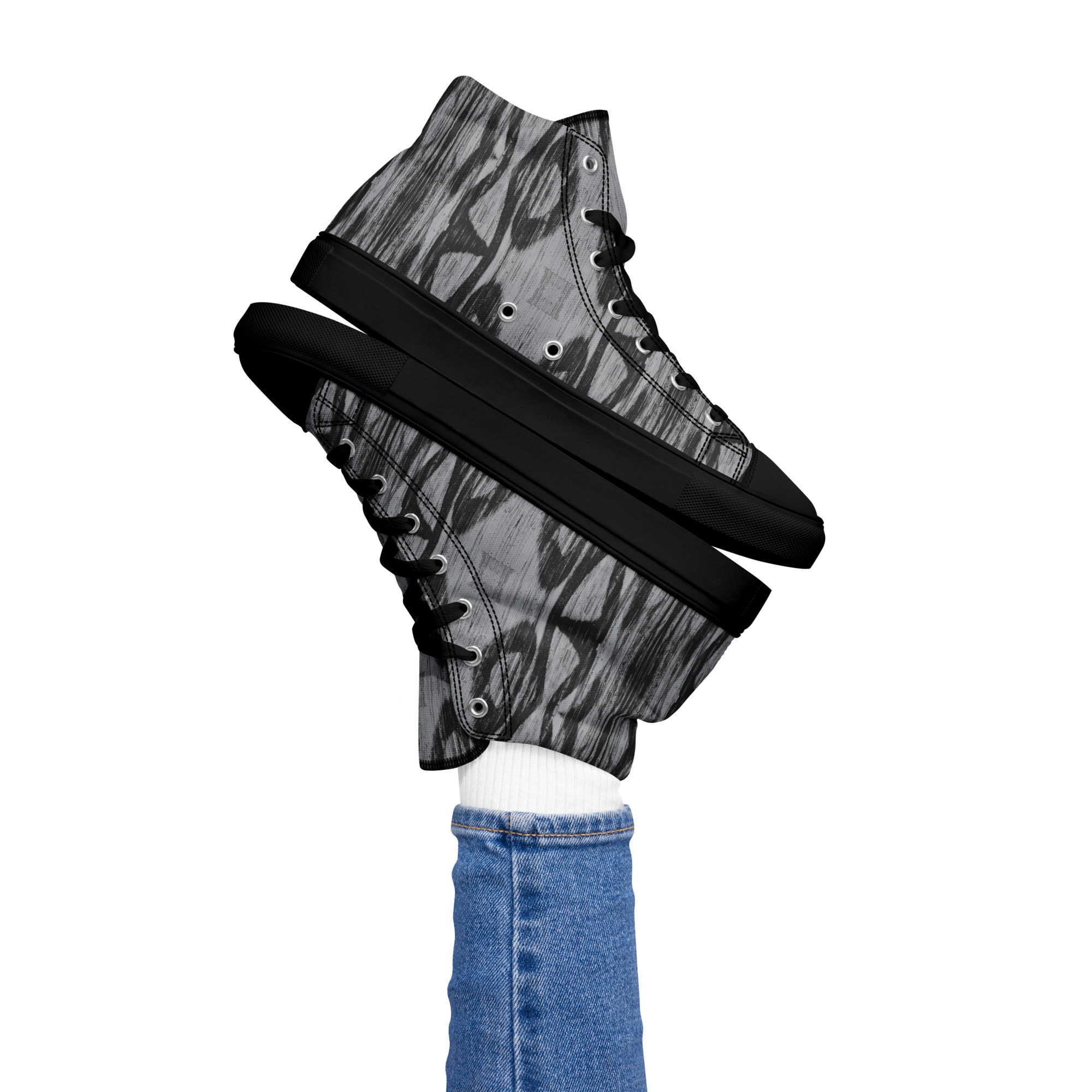Chippinghouse Road No2 Women’s high top canvas shoes - Image 2