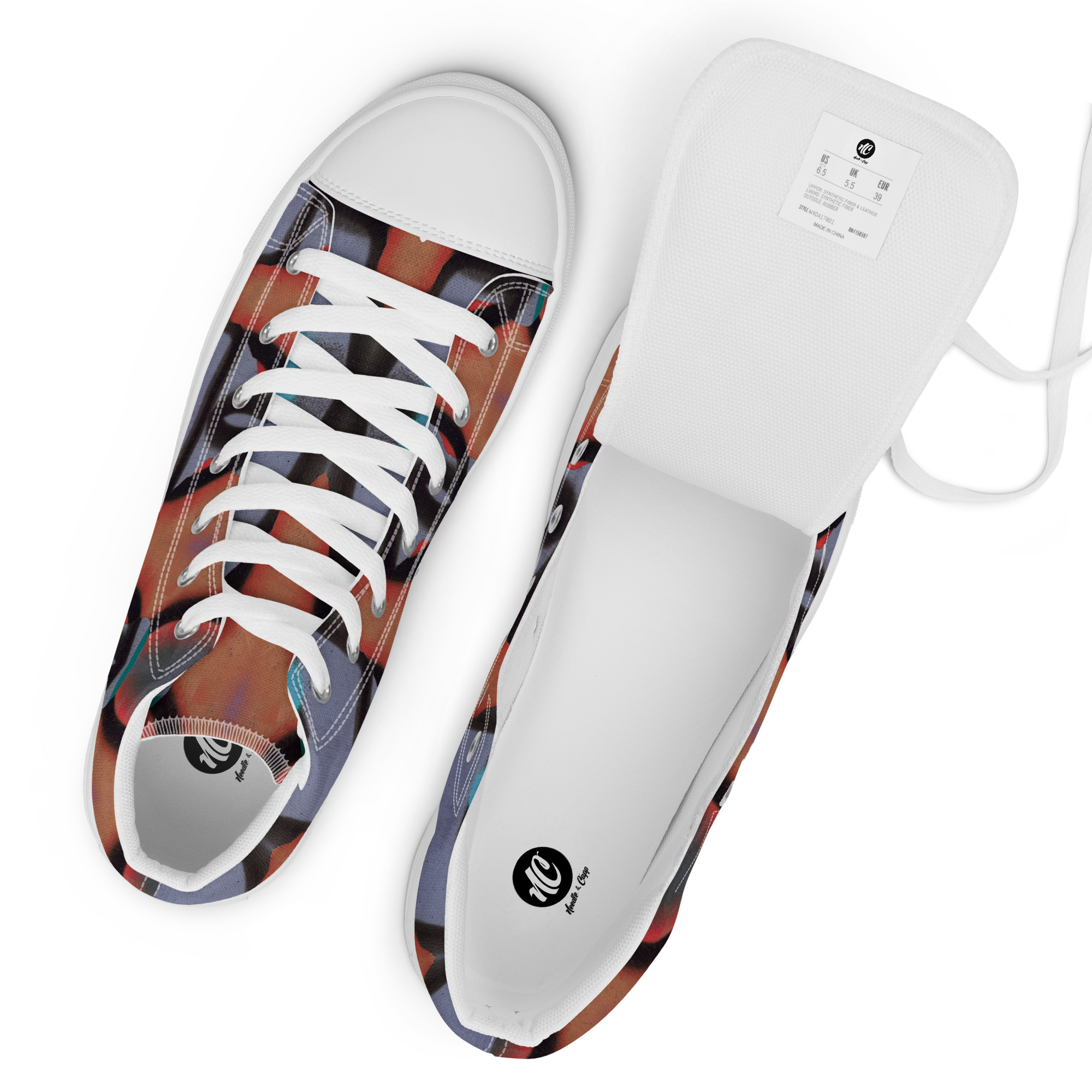 Leake Street N0 1 Women’s high top canvas shoes - Image 4