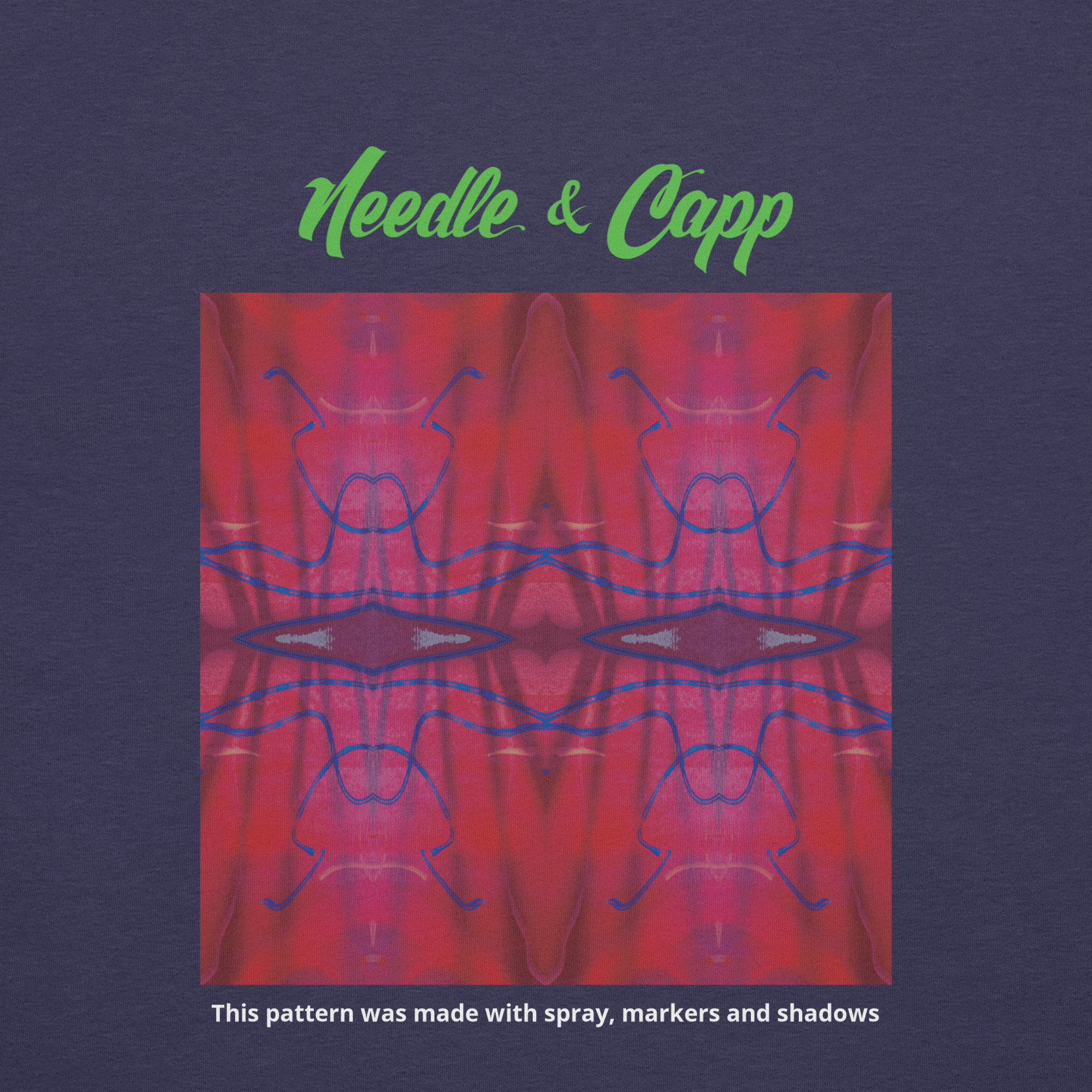 Red Eye Dark Navy Back Printed Unisex t-shirt - Image 4